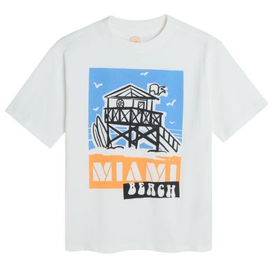 Cool Club, Set pentru baieti, Tricou, Pantaloni scurti, alb-portocaliu
