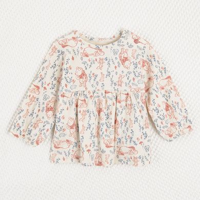Cool Club, Set pentru fete, Bluza cu maneca lunga, Colanti, ecru, albastru, imprimeu Winnie the Pooh