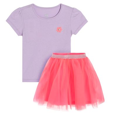 Cool Club, Set pentru fete, Bluza cu maneca scurta, Fusta pentru fete, violet-roz