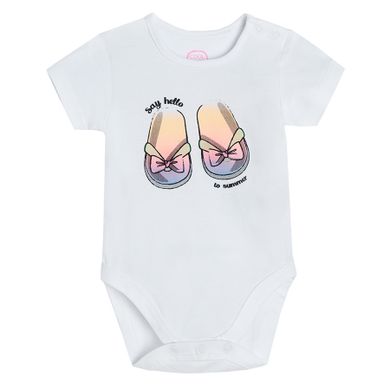 Cool Club, Set pentru fete, Body cu maneca scurta, Pantaloni scurti, alb-albastru