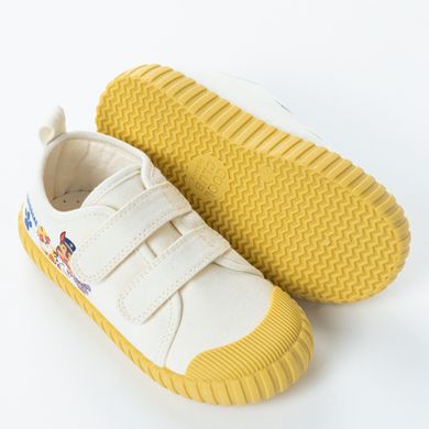 Cool Club, Tenisi pentru baieti, ecru, talpa Barefoot, imprimeu Paw Patrol