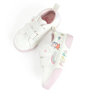 Cool Club, Tenisi pentru fete, alb, imprimeu Peppa Pig