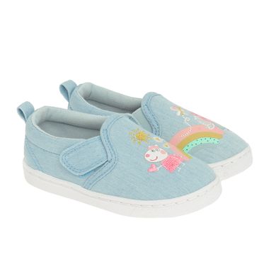 Cool Club, Tenisi tip slip on pentru fete, albastru, imprimeu Peppa Pig