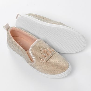 Cool Club, Tenisi tip slip on pentru fete, auriu