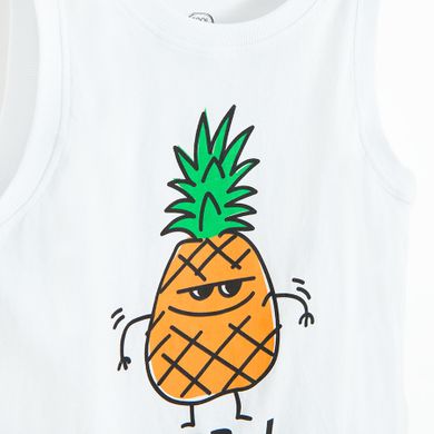Cool Club, Tricou fara maneci pentru baieti, alb