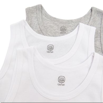 Cool Club, Tricou pentru baieti, alb, gri, set 3 buc.