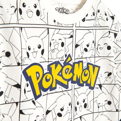 Cool Club, Tricou pentru baieti, alb, imprimeu Pokemon