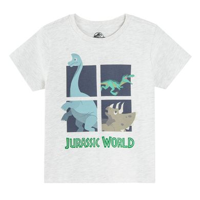 Cool Club, Tricou pentru baieti, bej melanj, imprimeu Jurassic World