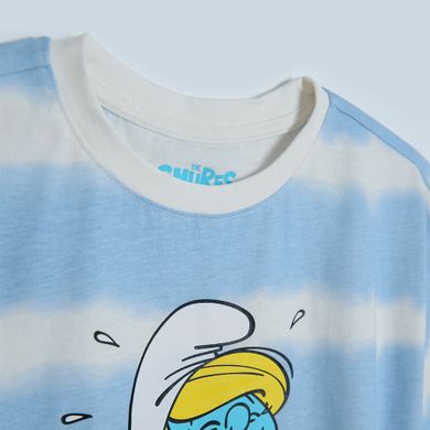 Cool Club, Tricou pentru fete, albastru, imprimeu Smurfs