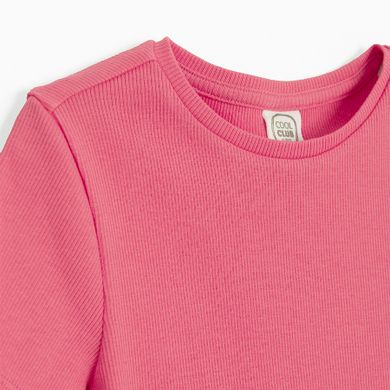 Cool Club, Tricou pentru fete, din tricot striat, roz