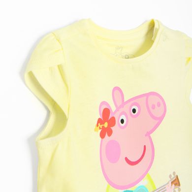 Cool Club, Tricou pentru fete, galben, imprimeu Peppa Pig