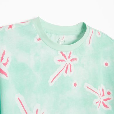 Cool Club, Tricou pentru fete, oversize, albastru