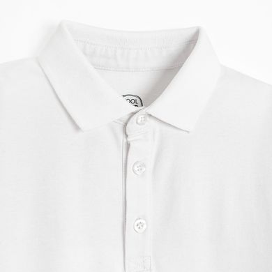 Cool Club, Tricou polo cu maneca lunga pentru baieti, alb