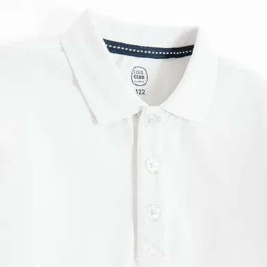 Cool Club, Tricou polo cu maneca lunga pentru baieti, alb