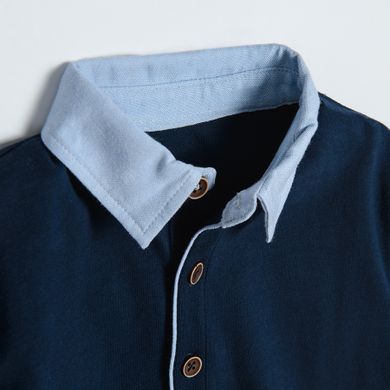 Cool Club, Tricou polo cu maneca lunga pentru baieti, culoare bleumarin