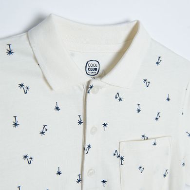 Cool Club, Tricou polo cu maneca scurta pentru baieti, alb