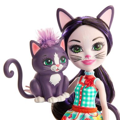 Enchantimals, Ciesta Cat si figurina, papusa cu accesorii