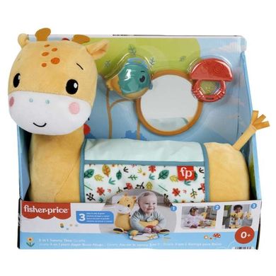Fisher-Price, Girafa 3 in 1, pernuta pentru burtica, jucarie senzoriala