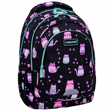 Head, rucsac pentru scoala, cu 3 compartimente, Lovely Kitty