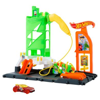 Hot Wheels, City, Super Recharge Fuel Station, set de joaca