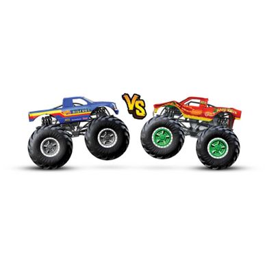 Hot Wheels, Monster Trucks, Demolition Doubles, Bigfoot vs Snake Bite, set cu 2 masinute