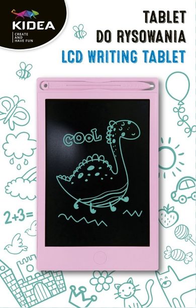 Kidea, tableta de desen, LCD 8", roz