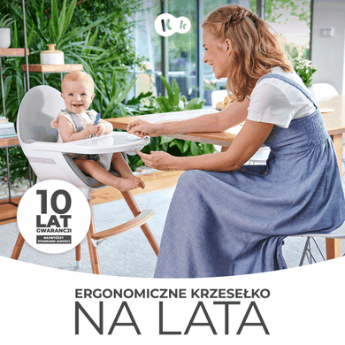 Kinderkraft, Fini, scaun inalt pentru hranire copii 2in1, negru