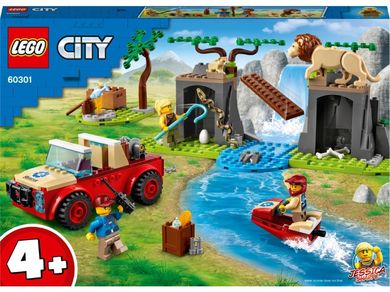 LEGO City Stunt, Masina de teren pentru salvarea animalelor salbatice, 60301