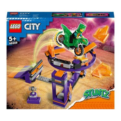 LEGO City, Stuntz, Provocarea de cascadorii pe rampa cu saritura prin cos, 60359