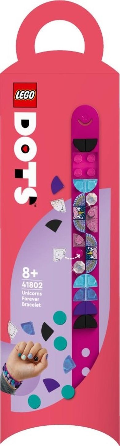 LEGO DOTS, Bratara iubitorilor de unicorni, 41802
