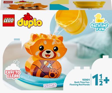 LEGO DUPLO, Prima mea distractie la baie: Panda rosu plutitor, 10964