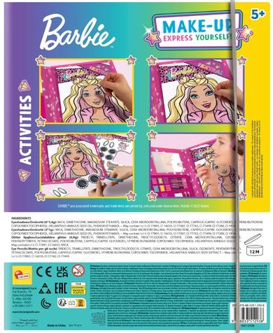 Lisciani, Barbie, Make Up, mapa cu stickere