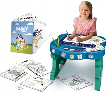 Lisciani, Bluey, Art Desk, masa de arta, set creativ