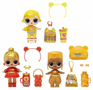 L.O.L. Surprise Loves Mini Sweets X Haribo, Goldbears, valiza si 3 papusi fashion