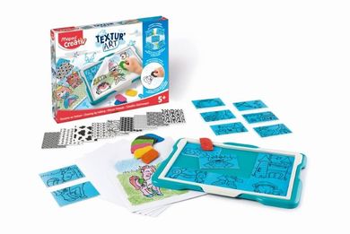 Maped Creativ, Textur'Art, tableta de desenat, set artistic, alb-albastru