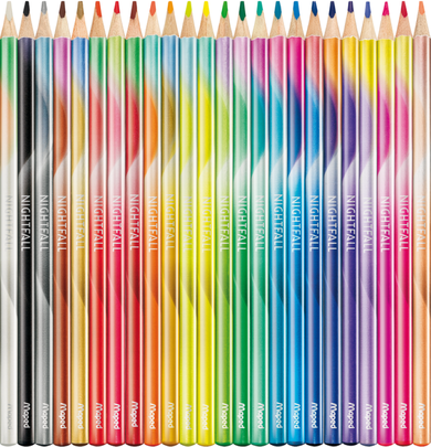 Maped, Nigfhfall, creioane colorate, triunghiulare, 24 culori