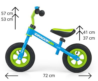 Milly Mally, Dragon Air, bicicleta fara pedale, Blue