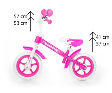 Milly Mally, Dragon, bicicleta fara pedale, Roz