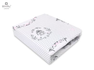 MimiNu, Caprioare, cearceaf din bumbac cu elastic, 60-120 cm