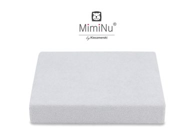 MimiNu, cearceaf frotte cu elastic, gri, 70-140 cm
