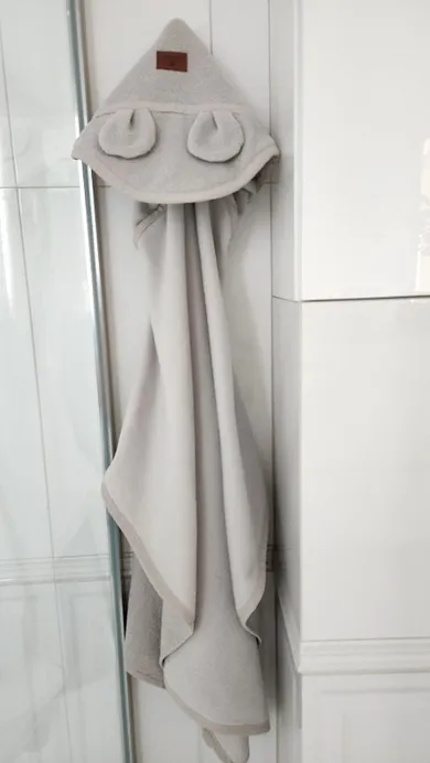 MimiNu, Junior, halat de baie cu gluga, termofrotte, 85-120 cm, menta verde
