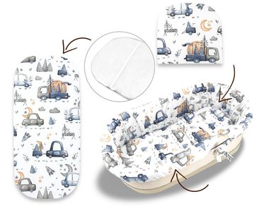 MimiNu, Masini Albastre, set protectie universal pentru gondola, cos de Moses