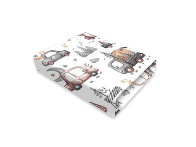 MimiNu, Masini Gri, cearceaf cu elastic pentru gondola, 80-35 cm