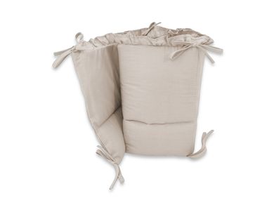 MimiNu, Royal, aparatori pentru patut din bumbac, bej, 180-30 cm