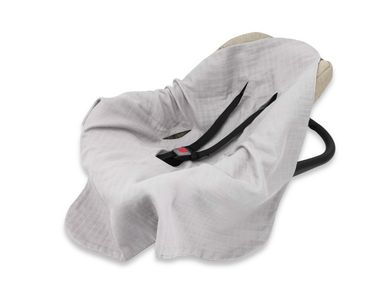 MimiNu, scutec din muselina pentru scaun auto, gri, 80-80 cm
