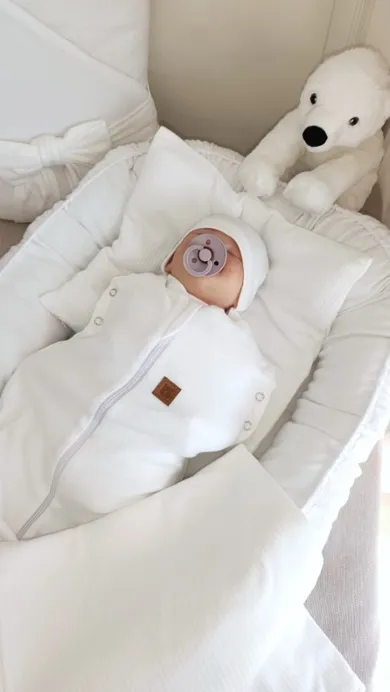 MimiNu, Soft, babynest, 0-12 luni, ecru