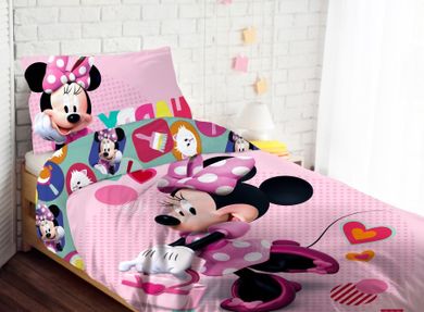 Minnie Mouse, set lenjerie de pat single, 160-200 cm