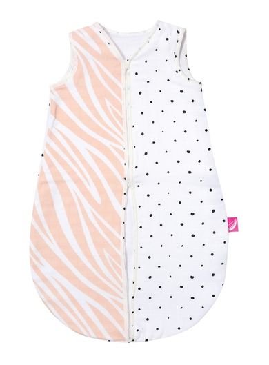 Motherhood, Sac de dormit din muselina 0-6 luni, Salmon Zebra
