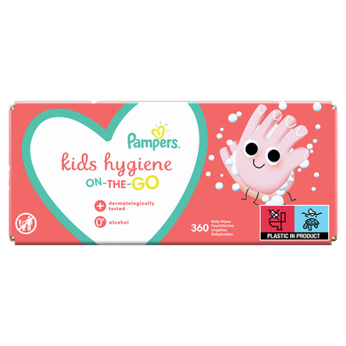 Pampers Hygiene On-The-Go, servetele umede, 9 pachete, 360 buc.