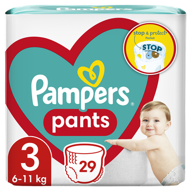 Pampers Pants, scutece-chilotel marimea 3, 6-11 kg, 29 buc.